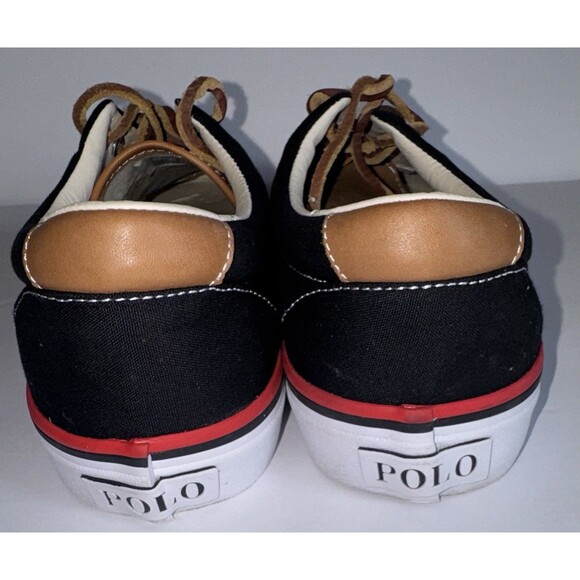 Polo Ralph Lauren Keaton-Pony Men\'s Canvas Sneakers - Black/Red  - Men\'s 8.5 main image 8